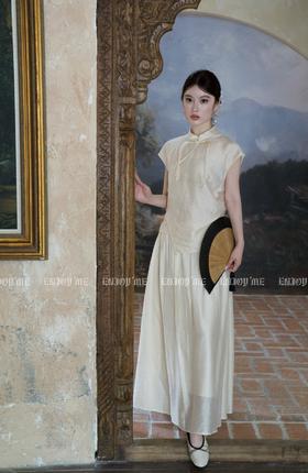 【门店同款】ENJOY夏季云敛-步步“升”花叙诗旗袍套装 158042884