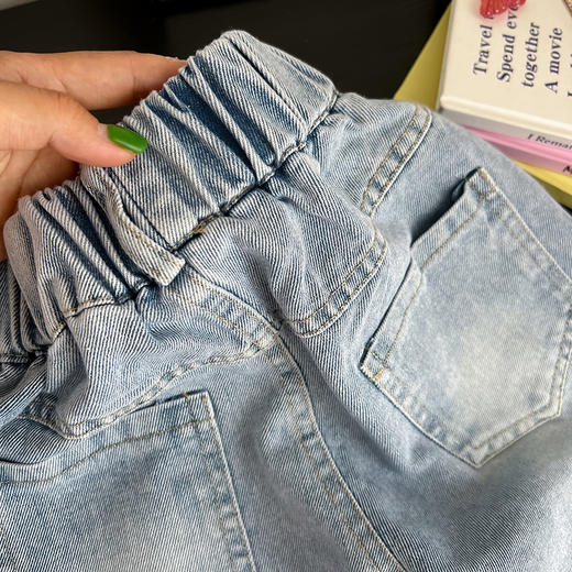 【夏天的百搭单品39/条起】100-170码儿童夏季男女童破洞牛仔中裤聚 商品图5