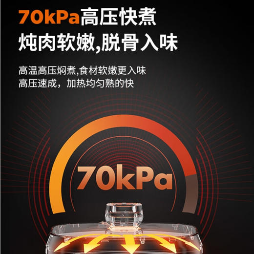 Joyoung九阳 5L电压力煲Y-50H60 双釜内胆 满足多人聚餐 72小时发货 商品图5