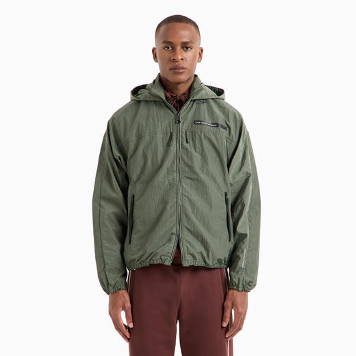 EMPORIO ARMANI EA7 阿玛尼 男士合身长袖连帽印花夹克薄外套 绿色 3DPB19 PNFVZ 1846 商品图1