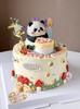 可爱熊猫卡通手绘蛋糕 商品缩略图1