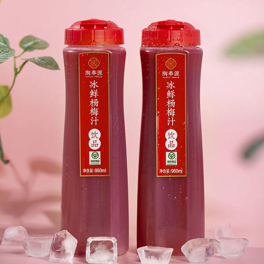 陶奉源冰鲜杨梅汁 380ml/960ml 绿色食品 低温冷榨 果汁含量≥60% 冰凉爽口 果汁饮品 商品图5