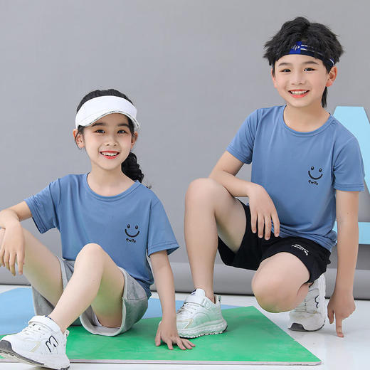 【儿童跑步T恤圆领衫】短袖速干 网眼中大童运动服冰丝 夏季 商品图9