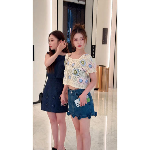 清仓捡漏 LIN CHAO ZHANG【lins后花园】手工钩花上衣+半裙 LH240043 LQ240118 商品图2