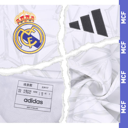 小李子ADIDAS阿迪达斯皇马足球热身训练服短袖球衣成人男IT5101 商品图2