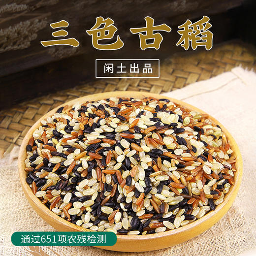 【凤品优选】贵州 闲土农场 三色米（糙米/胚芽米）2.5kg 千载古稻  原始农耕 高山溶洞山泉水灌溉 含胚芽  高坡红米、白粳米、黑籼米651项农残未检出 商品图3