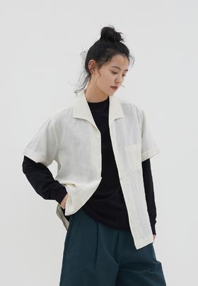 LIVINGTOWN/LT亚麻复古衬衫