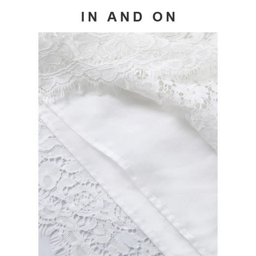 IN AND ON 花间诗集 重工睫毛蕾丝V领上衣54326 商品图4