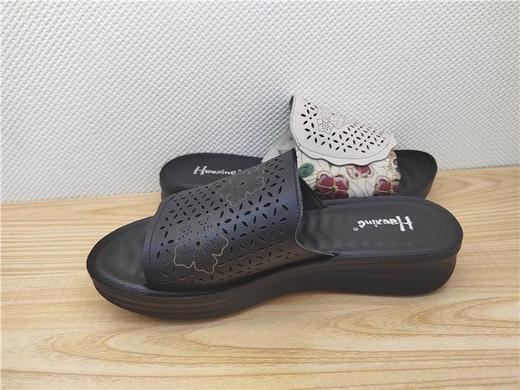 豪行夏季新款N23272615真皮休闲低跟女凉鞋拖鞋凉拖 商品图2