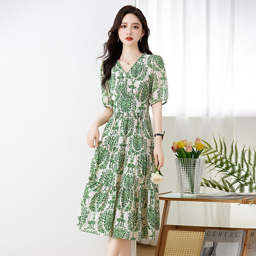 时尚气质显瘦，法式碎花连衣裙HR-ZRX5181 商品图3