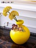 【彼达思】罗比罗丹富贵平安花瓶珐琅彩工艺黄色花瓶创意玄关摆件《富贵平安》家居饰品 商品缩略图2