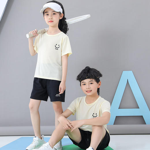 【儿童跑步T恤圆领衫】短袖速干 网眼中大童运动服冰丝 夏季 商品图6