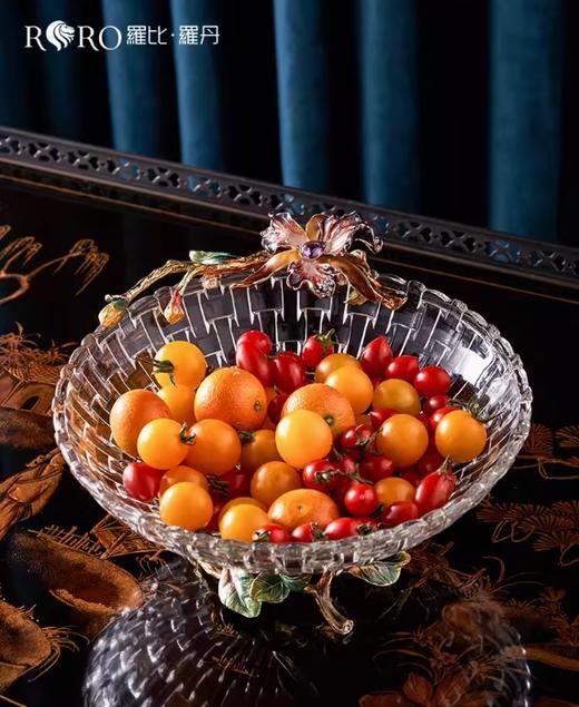 【彼达思】罗比罗丹蝶恋花果盘珐琅彩工艺网红水果盘现代客厅茶几家用轻奢零食糖果盘 商品图2