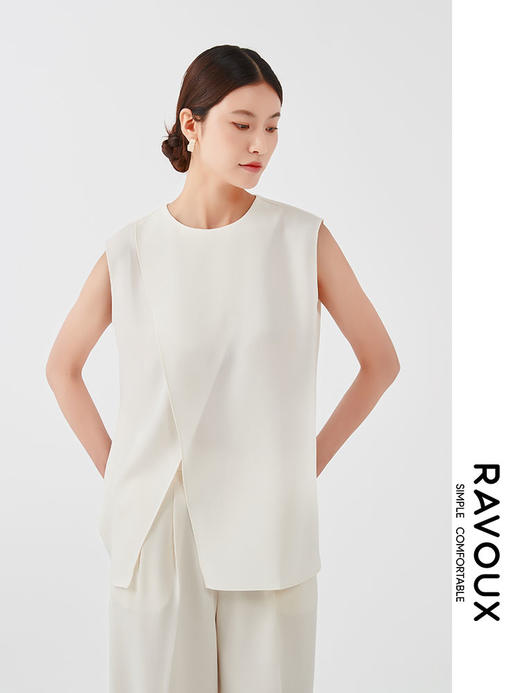 262049938前开叉极简上衣 商品图3