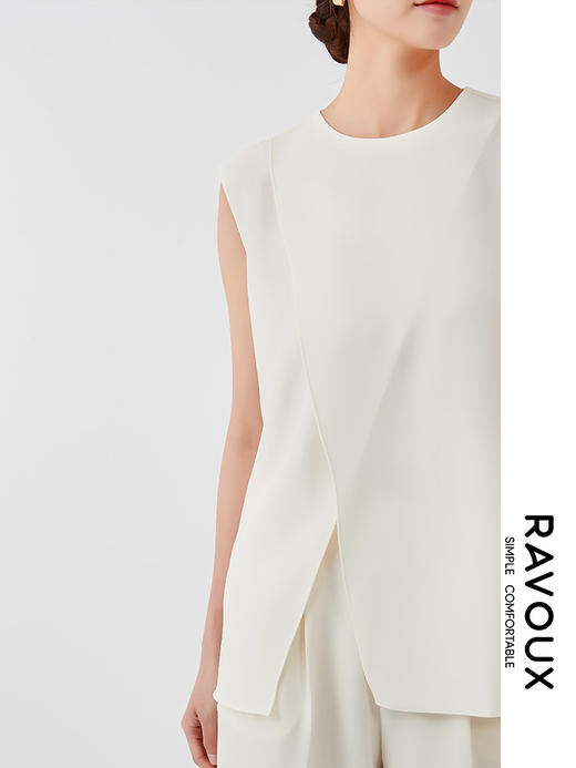 262049938前开叉极简上衣 商品图0