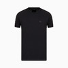 【一】EMPORIO ARMANI 阿玛尼 男士带微型徽标贴片针织圆领短袖T恤 黑色 8N1TQ6 1JRGZ 0999 商品缩略图0