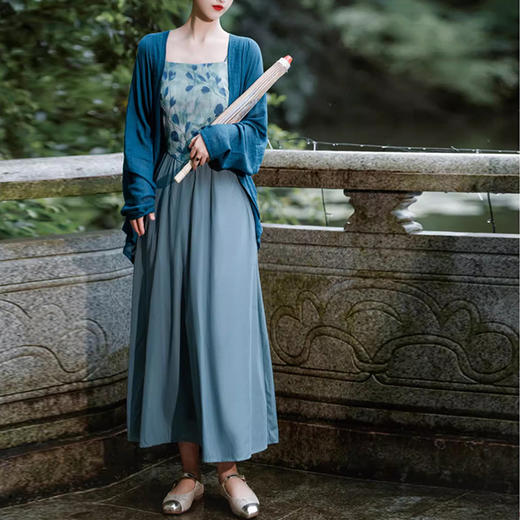 裁缝学苑AQ299新中式国风汉服吊带裙纸样小衫宋制两件套打版裁剪样板 商品图2