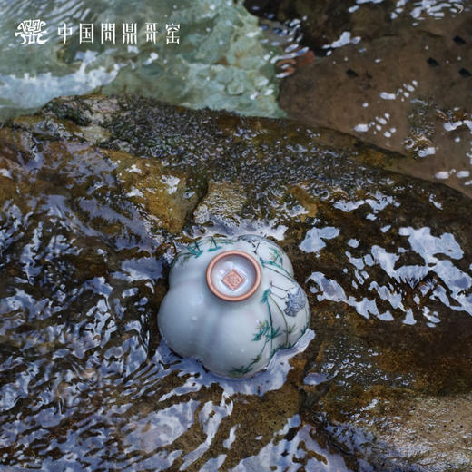 问鼎哥窑致巧款凌霜杯（竹林鹤立） 商品图4