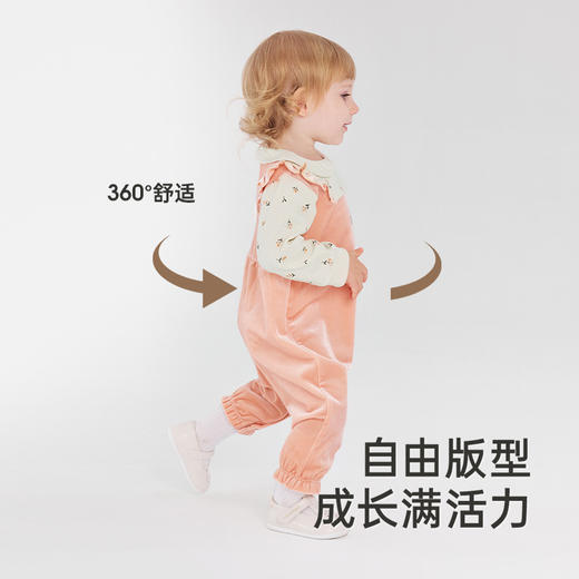 英氏婴幼儿连体衣四季长袖女宝宝爬服小童新款防静电连身衣 商品图1