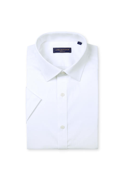 【棉混纺商务短袖   1件/99 2件/180 3件/258】占姆士男士新款条纹格纹净色多款多色休闲商务短袖衬衣 商品图9