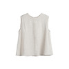 * 绽放370【甜茶系列·果酱和麻薯】空气干洗亚麻小立领A摆无袖背心 商品缩略图4