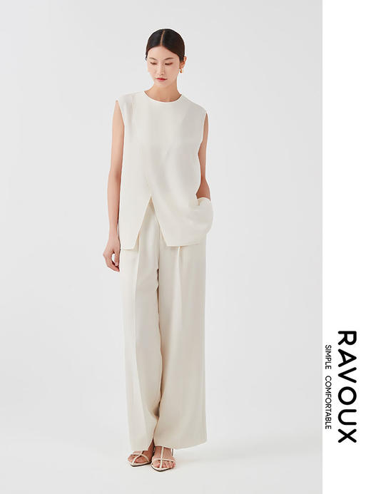 262049938前开叉极简上衣 商品图2