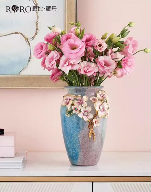 【彼达思】罗比罗丹锦上添花珐琅彩花瓶创意玄关插花摆件乔迁礼物 商品图3