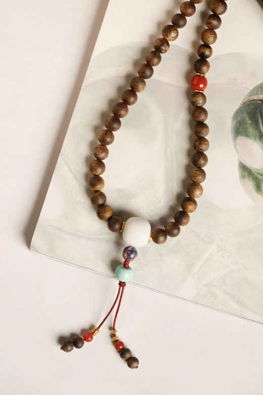 【青山特惠】7mm 108颗 绿棋楠【书卓】沉香手串 c38 商品图7