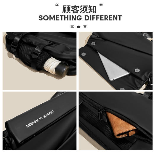 Safiya/索菲娅2024新款品牌胸包腰包男士大容量单肩斜挎包轻便多功能挎包 SF800011Y1A 商品图4