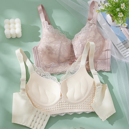 雅黛丽内衣女小胸聚拢显大性感蕾丝文胸无钢圈收副乳防下垂女胸罩 商品图2