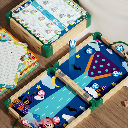 【铭塔】儿童棋类多合一飞行棋益智玩具冒险五子棋蛇斗兽棋多功能十六合一游戏棋十四合一（升级新款） 商品图3