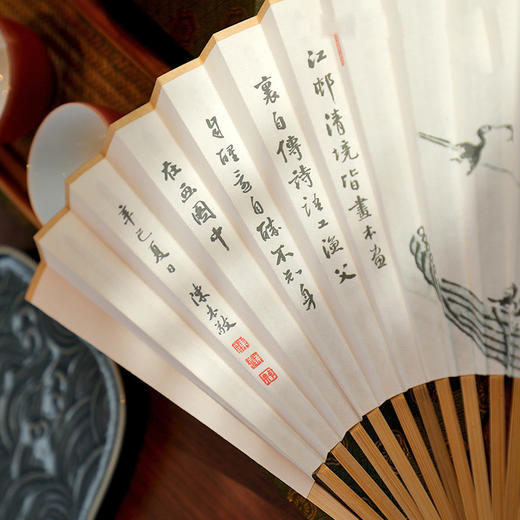 雪芹折扇 舒卷自在 开合清风 商品图3