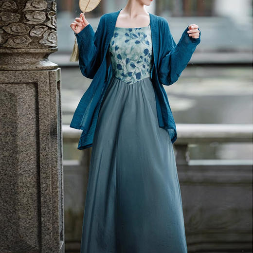 裁缝学苑AQ299新中式国风汉服吊带裙纸样小衫宋制两件套打版裁剪样板 商品图3