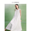 西嘉LYQ2402067C+IMPRESS/西嘉人丝天丝亚麻提花分割设计感新中式无袖连衣裙女夏 商品缩略图1