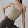 【限时秒】YOGACODE【火树银花系列】2024 春夏瑜伽服背心女带胸垫性感细肩带运动上衣DSB734 商品缩略图0