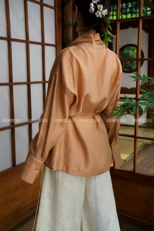 【门店同款】ENJOY夏季云敛-枇杷晚风挽纱衬衫 157944510 商品图3