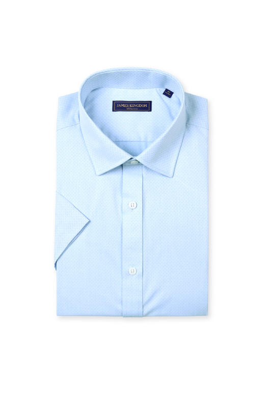 【棉混纺商务短袖   1件/99 2件/180 3件/258】占姆士男士新款条纹格纹净色多款多色休闲商务短袖衬衣 商品图6