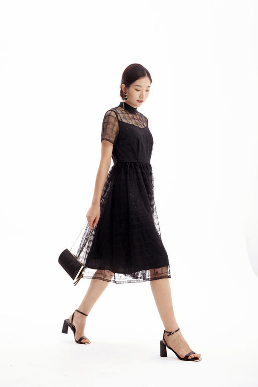 漆黑色连衣裙HJ2S23 商品图4