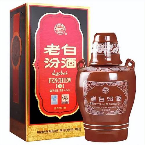 汾酒 老白汾10 清香型白酒 53度 475ml/瓶