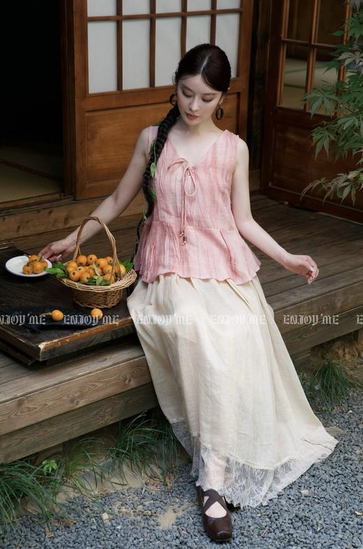 【门店同款】ENJOY夏季云敛-禅意蕾丝拼接半裙 157481244 商品图7