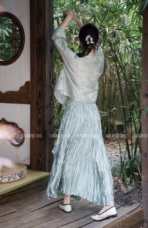 【门店同款】ENJOY夏季云敛-皱皱落花半身裙 157900891 商品图3