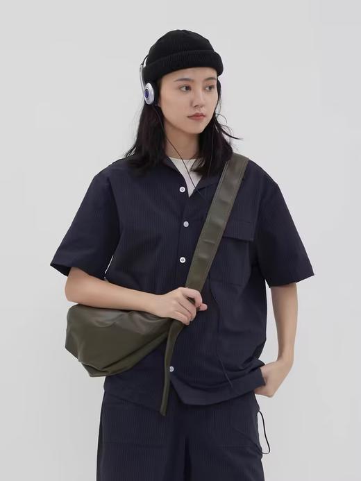 LIVINGTOWN/LT条纹肌理古巴衬衫 商品图0