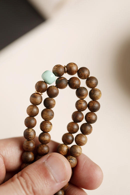 【青山特惠】7mm 108颗 绿棋楠【书卓】沉香手串 c38 商品图6