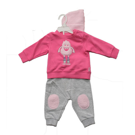 CONVERSE匡威童衣女INFANT卫衣三件套粉红色73162SE974AA612 商品图0