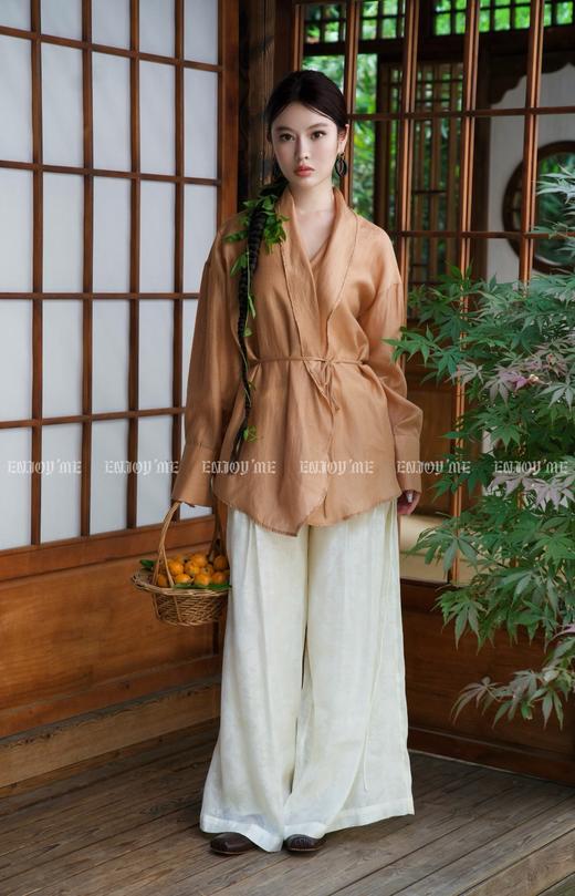 【门店同款】ENJOY夏季云敛-枇杷晚风挽纱衬衫 157944510 商品图7