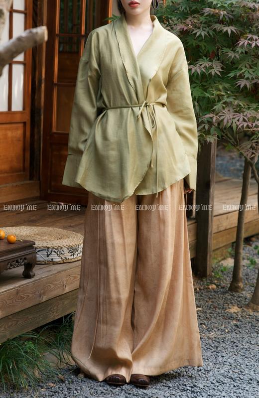 【门店同款】ENJOY夏季云敛-枇杷晚风挽纱衬衫 157944510 商品图10