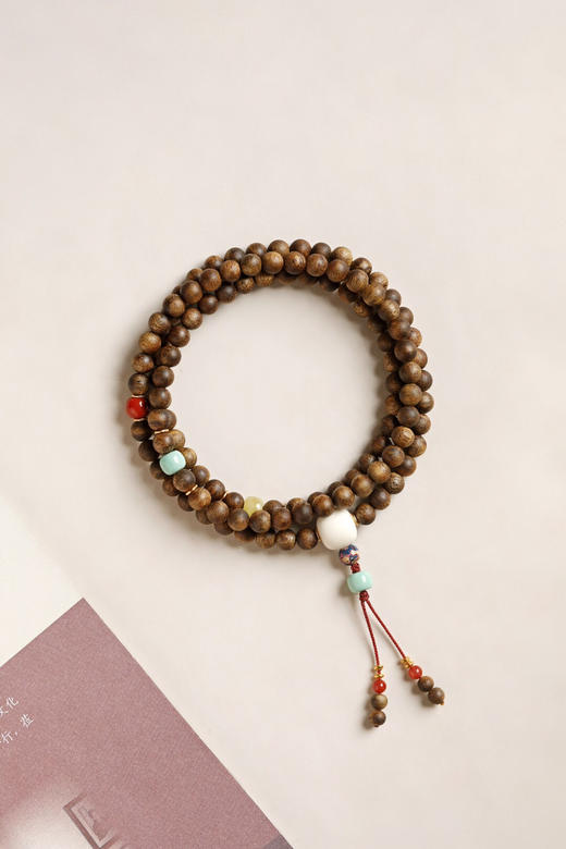 【青山特惠】7mm 108颗 绿棋楠【书卓】沉香手串 c38 商品图2