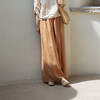 绽放196【甜茶系列·焦糖布丁】高端100支苎麻双层不透宽松阔腿裤 商品缩略图0