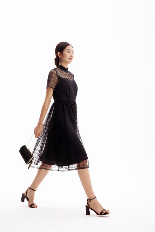 漆黑色连衣裙HJ2S23 商品图1