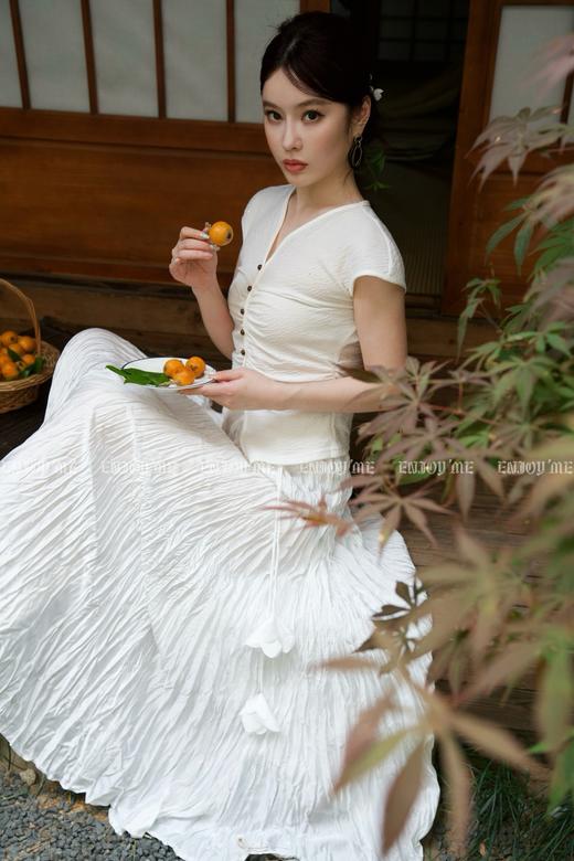 【门店同款】ENJOY夏季云敛-皱皱落花半身裙 157900891 商品图4